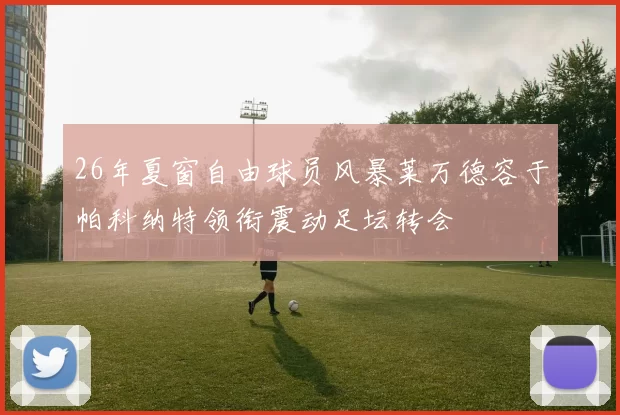 26年夏窗自由球员风暴莱万德容于帕科纳特领衔震动足坛转会